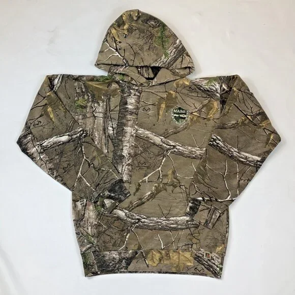 Maine Dept Inland Fisheries & Hunting Russell Realtree Camo Hoodie Size Small - Picture 1 of 8